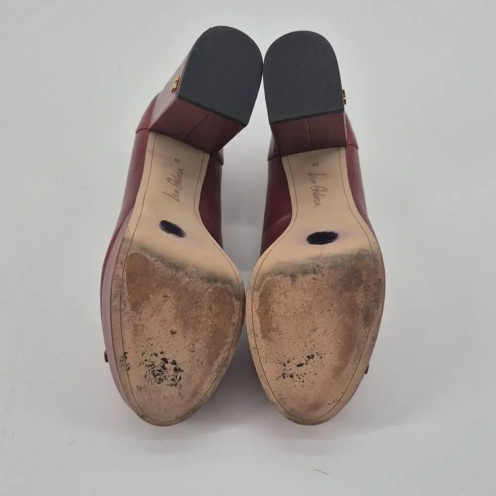Sam Edelman Adley Block Heel Loafer Red Size 10